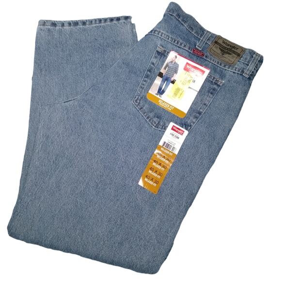 [B6] Wrangler Men's Relaxed Fit Cotton Jeans, Size 40X30 - Picture 5 of 8